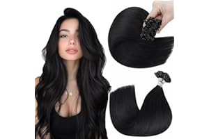 ‎HETTO Hetto Bonding Extensions Echthaar Schwarz Extensions Bondings Remy Echthaar Keratin Bondings Extensions Schwarz #1 40cm 50g