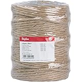 Rayher 4200531 Jutegarn, 6 fach, ca. 4-6 mm ø, Spule 120 m, naturfarben, Jute-Schnur, Bindegarn, Bindeschnur, Dekokordel, Jut