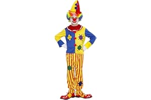 W WIDMANN MILANO Party Fashion - Costume enfant clown, haut et pantalon, arlequin, cirque, oiseau de plaisir, déguisements de carnaval