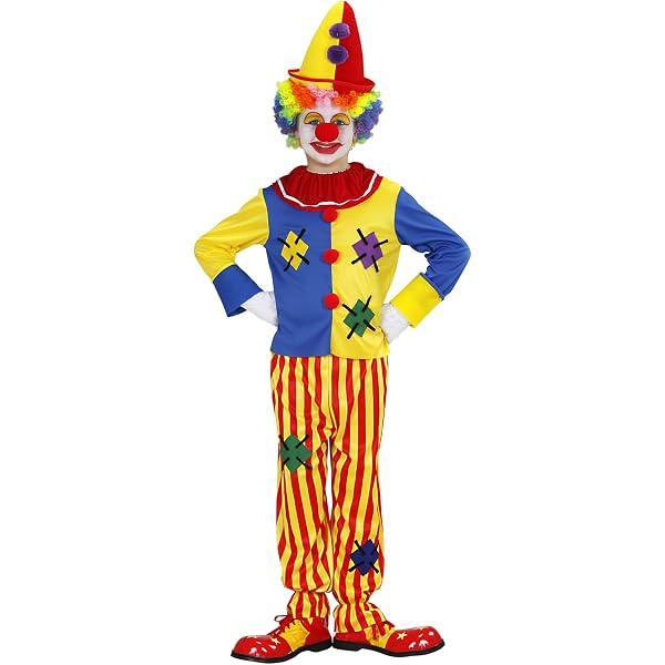Hello Clown Kinderkostüm Gr. 3–4 Jahre – Komplett Mit Hose, Hemd & Hut
