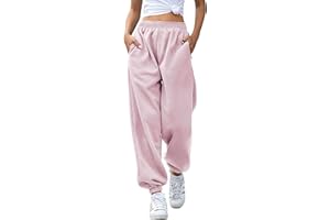 Love My Fashions Women's Plain Gym Sport Jogger Sweatpants & Winters Joggers Pockets Pants and Baggy Elastic Waist Trousers for Casual Hip Hop, Gym and Jogging