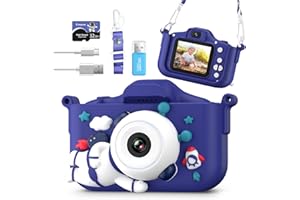 Kinderkamera, Cewpuno Kinder Kamera,Digitalkamera Kinder 1080P FHD Anti-Drop Fotoapparat Kinder für 3-12 Jahre Jungen und Mädchen Geburtstag Weihnachten Spielzeug (Marineblau)