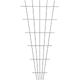 Xclou Gitterspalier V-Form in Grün, wetterfestes Metallspalier kunststoffbeschichtet, Rankgitter gesintert, Drahtgitter inklu
