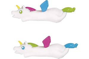 UNIQUE Magical Unicorn Finger Flingers (11cm x 17cm) - Mesmerizing White Flying Toy for Enchanting Fun that Soars Above the Rest - 2ct