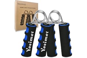 E-SMARTINLIFE Esmartlife 2 Pack Hand Grip Strengthener Set,Finger Gripper, Hand Grippers - Soft Foam Hand Exerciser for Quickly Increasing Wrist Forearm and Finger Strength (Blue)