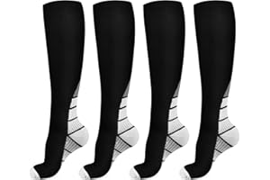 ACWOO Pończochy uciskowe, 2 pary, medyczne skarpety uciskowe, pończochy uciskowe, pończochy zakrzepicy, na pęknięcia, do biegania, 20-30 mmhg, dla mężczyzn i kobiet