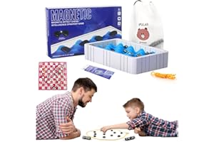 YIJIUBA Magnetyczna gra szachowa, szachy magnetyczne, z drabinką wężową, szachy, szachy, szachy, szachy magnetyczne, gra planszowa, gra planszowa, puzzle na imprezę
