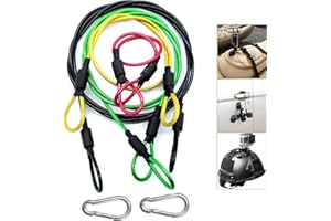 ATOPTEK Correa de seguridad para cámara, cable de acero inoxidable, cordón de revestimiento colorido con gancho mosquetón clip para GoPro Hero 9, 8, 7, 6, 5, sesión, DJI Osmo acción y otras cámaras de acción