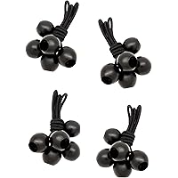 LUCIAMO ® Spanngummis - die smarte Alternative zu Kabelbinder - 20er Set 100 mm schwarz mit Kugel I Expanderschlingen I…