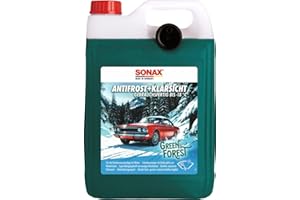 ‎SONAX SONAX AntiFrost+KlarSicht gebrauchsfertig bis -18 °C Green Forest (5 Liter) Scheibenfrostschutz für die Scheibenwaschanlage mit Kiefernduft | Art-Nr. 01385000