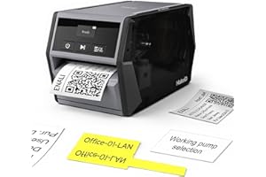 Makeid D50 Bluetooth-Etikettendrucker mit 1 Rolle wasserfester Etiketten Thermotransferdruck für Einzelhandel, Büros, Schulen und Lager Desktop-Drucker, kompatibel mit Mobiltelefonen und Computern