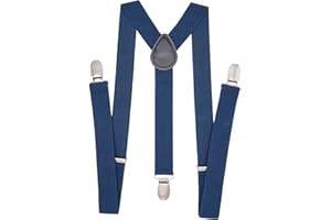 NestNook Mens Braces 1 inch wide - Adjustable Y-Shape Suspenders, Breathable Comfort for Men & Women