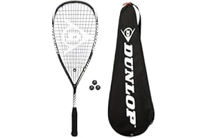 DUNLOP SPORTS Dunlop Blackstorm Titanium 2.0 Squashschläger + 3 Squashbällen