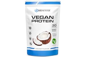 ‎BIOS NUTRITION Vegan Protein KOKOS 900gr - 4K veganes Proteinpulver - Natürlich lecker im Geschmack - pflanzliches Protein ohne Laktose & ohne Soja - BIOS Nutrition (Made in Germany)