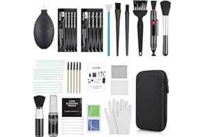 ZACRO 75-in-1 Kit di Pulizia Professionale per Fotocamera,Accessori per la Pulizia Della Fotocamera, Panno per la Pulizia/Spazzola per Lenti e Detergente per Lent
