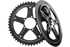 Bafang Chainring for Mid Drive Kit - 44T 52T Sprocket with Chain Guard for BBS02B BBS01B Mid Motor, Chain Ring for Electric Bike Conversion Kit BBS02 BBS01, Ebike Part for 8fun 250W 500W 750W