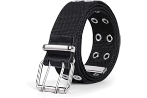 JASGOOD Punk pasek z nitami dla kobiet i mężczyzn, podwójny otwór, pasek w stylu punkowym, Cosplay, hip-hop, do strojów gotyckich, na Halloween, imprezę