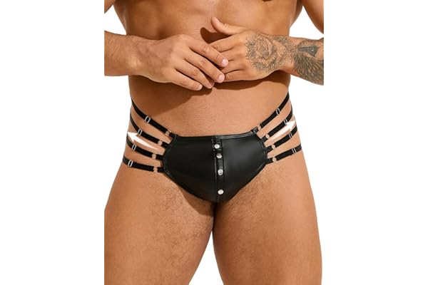 OhyeahLadyString Cuir Homme String Grande Taille Lingerie Tanga Sexy Hot
