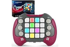 AYESY Push Bubbla Spelkonsol, 2025 Sensoriska Pop It Elektroniska Spel, 10 Lägen + RGB, Puzzle-knapps Pop Light Up Handspelkonsol för Stresslindring för Barn och Vuxna