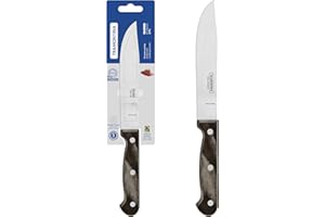 Tramontina Coltello Cucina con lama in acciaio inossidabile e manico in legno trattato, Polywood Castaño FSC® 15 cm