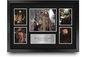 HWC Trading FR A3 Robbie Coltrane Harry Potter Rubeus Hagrid Cadeaux Imprimés Autographe Affichage d’autographes pour les fans de cinéma - A3 Encadré