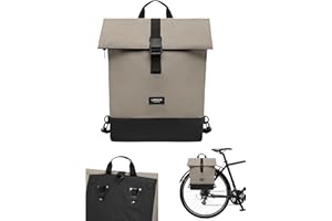 LARKSON Sacoche Vélo Gris - Tammo Bike - Sac à Dos Multifonctionnel 2 en 1 & Sacoche Arrière Bicyclette - Hydrofuge