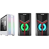 Ant Esports ICE-280TGW Mid Tower Plastic Computer Case I Gaming Cabinet -White Supports ATX, Micro-ATX & GS100 2.0 Multimedia