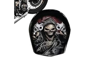 Gesuter Motorcycle Horn Chrome Skull, Motorcycle Chrome Skull Zombie With Wing Cross Bone Horn, Horn Decoration For Motorcycle Modification