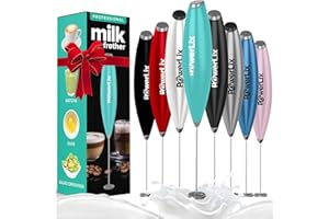 PowerLix Frullino Montalatte Elettrico per Cappuccino - Schiumatore Latte senza supporto, 15-20s, Potente 19000 giri/min, Frullino Manuale per Latte, Cappuccino, Caffè