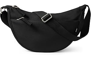 KALIDI FANCY FOREST KALIDI Crescent Bag for Women, Multi Pockets Canvas Shoulder Bag Hobos Crossbody Bag Portable Crescent Bag with Adjustable Strap for Travel Daily Use