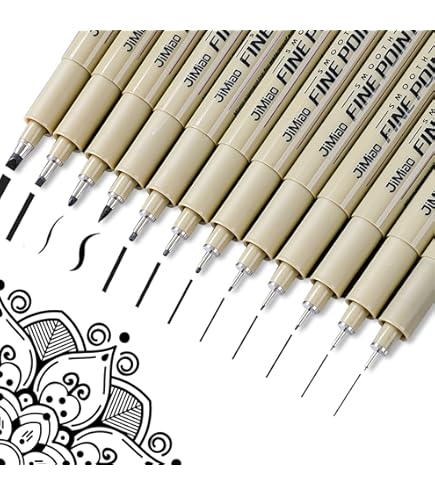 Set 9 Pennarelli Micron Fineliner - Penne A Inchiostro Di China Per Disegno E Scrittura - Foto 8