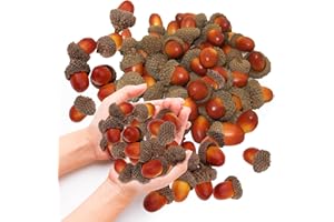 DOG'S BOOTY Bellotas de Simulación Artificial Bellota 60 Piezas Bellota de Fruta Artificial Decoración de Otoño para el Decoración de la Cocina Decoración de Navidad Decoración de Dispersión de Mesa de Otoño