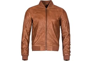 INFINITY LEATHER Infinity męska kurtka bomberka retro Varsity 100% skóra nappa