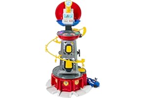 LA PAT' PATROUILLE – QUARTIER GÉNÉRAL PAT' PATROUILLE MIGHTY PUPS – Quartier Général Géant Interactif avec sa Figurine Chase et Véhicule Pat' Patrouille de Police – 6053408 – Jouet Enfant 3 Ans et +