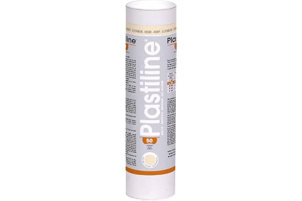 Plastiline 1150T - Tube de Plastiline - Pâte à Modeler, Haute Précision - Modeler, Sculpter, Mouler - Dureté 50 (souple) - 1 kg - Teinte Ivoire. Fabriqué en France