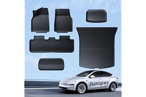 ‎LANTU LANTU Dywaniki samochodowe 6 szt. do Tesla Model Y 2025, Juniper, TPE na każdą pogodę, 3D, wysoka krawędź, antypoślizgowe, wodoodporne, 3-warstwowa konstrukcja do modelu Y Juniper, akcesoria