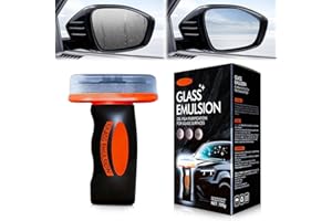 YIZEMAY Q4 Glass Guard, Car Glass Cleaner, Oil Film Cleaning Brush for Windscreen, Hand-Held Glass Emulsion Cleaner Car Glass Cleaning Board Fits Window, Mirrors.