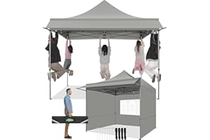 COBIZI Tienda Carpa Plegable 3x3M con Toldo y Paredes Desmontables(3 por 3m Gris)