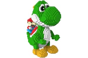 RSVT Nano Building Blocks for Kids, Mario Game Modèles De Personnages, Mini Bâtiment DIY Jouets Éducatifs, Brique De Construction De Dinosaures Amusante,Yoshi