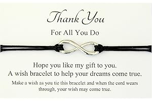 LUCOR Thank You Wish String Bracelet,Thank You Gifts,Appreciation Gifts,Thank You For All You Do,Leaving Gifts
