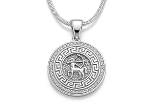 LILLY MARIE Damski naszyjnik ze znakiem zodiaku, srebro próby 925, z