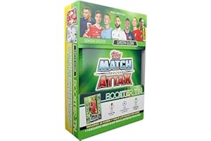Topps Match Attax 22/23 Tarjetas de fútbol Liga de Campeones de la UEFA, lata adicional, Green Glow (38 tarjetas con 2 ediciones limitadas de oro)