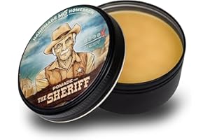 MG POMADEN MG Pomade THE SHERIFF, haevy hold, Herren, wasserfest und pflegend, ölbasierte Haarpomade, Natürliche Wachs-Formulierung für extrem starker Halt, Haar Wax, Haarwachs Männer, Haar- Bart Styling, Clay
