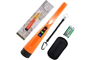 KKMOL Metal Detector Pinpointer - 360°Search Gold Treasure Pinpointing Finder Probe with 4 LED, IP66 Waterproof Metal Detector for Treasure Hunting, Metal Detecting Tool for Adults, Kids (Three Mode)