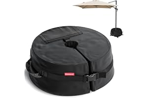 Eletorot Garden Parasol Base Weights Bag: Cantilever Parasol Base Sandbags Up to 50kg, Umbrella Weights for Garden Banana Heavy Duty Overhanging Cross Stand, Patio Gazebo Weights