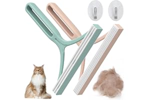 NICEKOOL Brosse Manuel Anti Poil - Rasoirs Anti Bouloches Lot de 2, Portable Lint Remover, Double Face Brosse pour Poils d'animaux Domestiques, Vêtements, Canapé, Voiture, Lit, Tapis, Rideaux