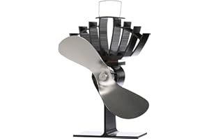 Ecofan 810EUKBX Ventola per Stufa a Legna alimentata a Calore, in Nichel, multilingue