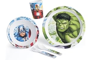Lulabi Marvel Avengers, Set tavola, 5 unità, Melamina