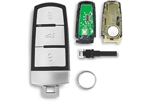 GLOUVDEYZ 433MHZ 3 Tasten Autoschlüssel Fernbedienungs Für Volkswagen VW CC Passat Passat B6 B7 Magotan Fccid: 3C0959752BA mit ID48 Chip Schlüsselring