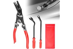 Pince à riveter en plastique : lot de 3 outils pour extracteurs pour fixation à rivets, pince à rivets, rivets en plastique, pince à rivets, pince à boucle